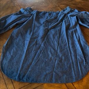 Off-Shoulder Denim Top